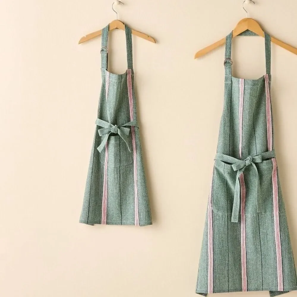 Hearth & Hand Kids Holiday Striped Green Apron
